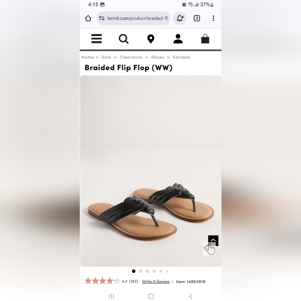 Black Torrid flip flops